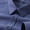Camicia da Uomo, Camicia Calda in Lana, Manica Lunga, Camicia da Pendolare per Mezza Età, Primavera e Autunno, Business Casual