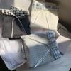 Girl Spring and Autumn Sweet Plaid Edge Splicing 10A Antibacterial Wrapped Hip Mid Waist Triangle Briefs
