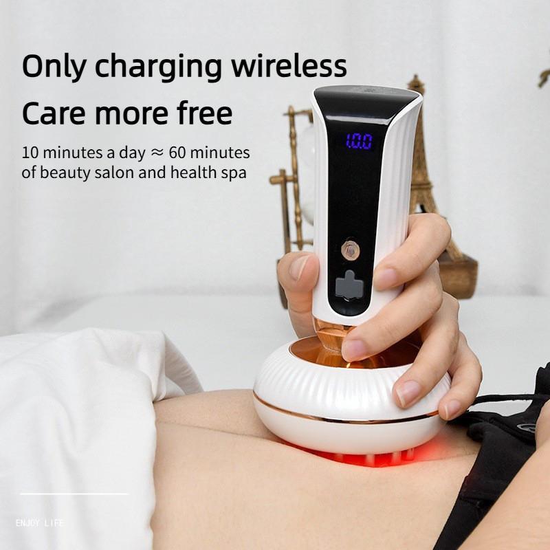 Rechargeable Vibration Heating Massage Brush Intelligent Electric Meridian Brush Multifunctional Abdominal Massager