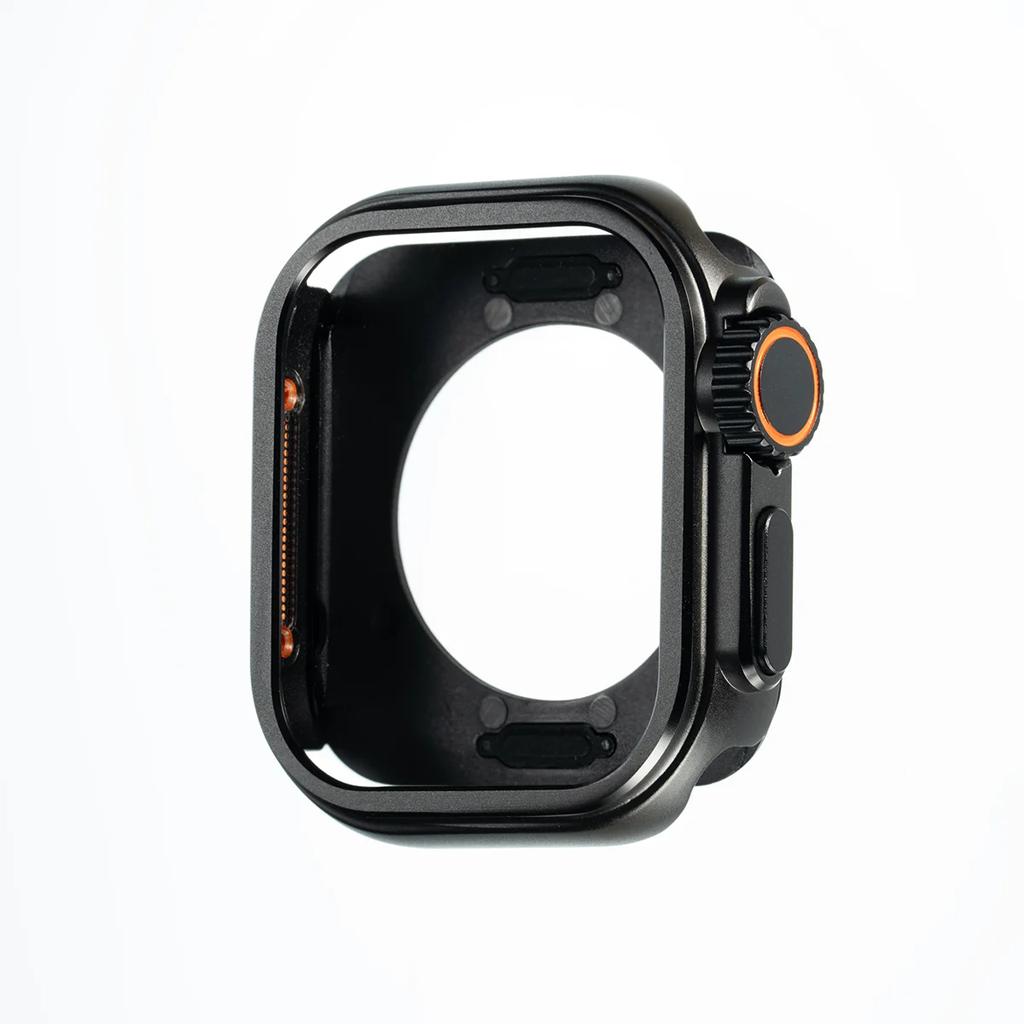 Metall+Kunststoff Hülle für Apple Watch 11 10 46mm Wechsel zu Ultra 2 Abdeckung Aluminiumlegierung Stoßfänger Schutzrahmen für IWatch S10 46mm