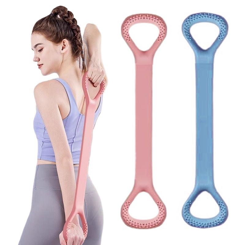 Yoga, Pilates ve Kuvvet Antrenmanı için Ergonomik Saplı Elastik Direnç Bandı