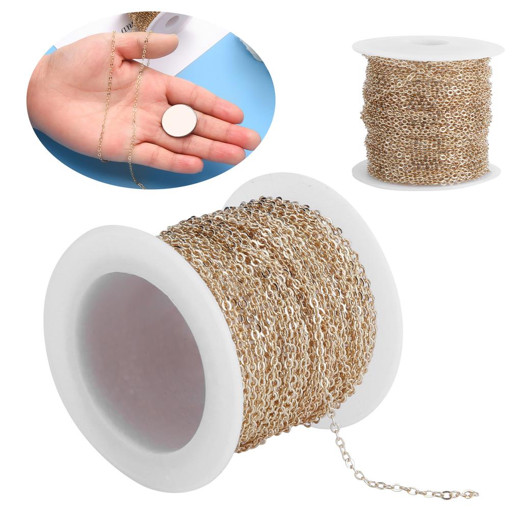 Jewelry Accessories 10meters O Flat Chain Spool Bulk for Bracelet Necklace Extender