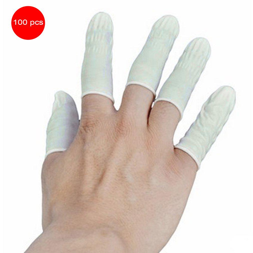 100PCS Non-slip Disposable Fingertips Protector Gloves Rubber Anti-static Latex Finger Cots Fingertips Durable Tool Dropshipping