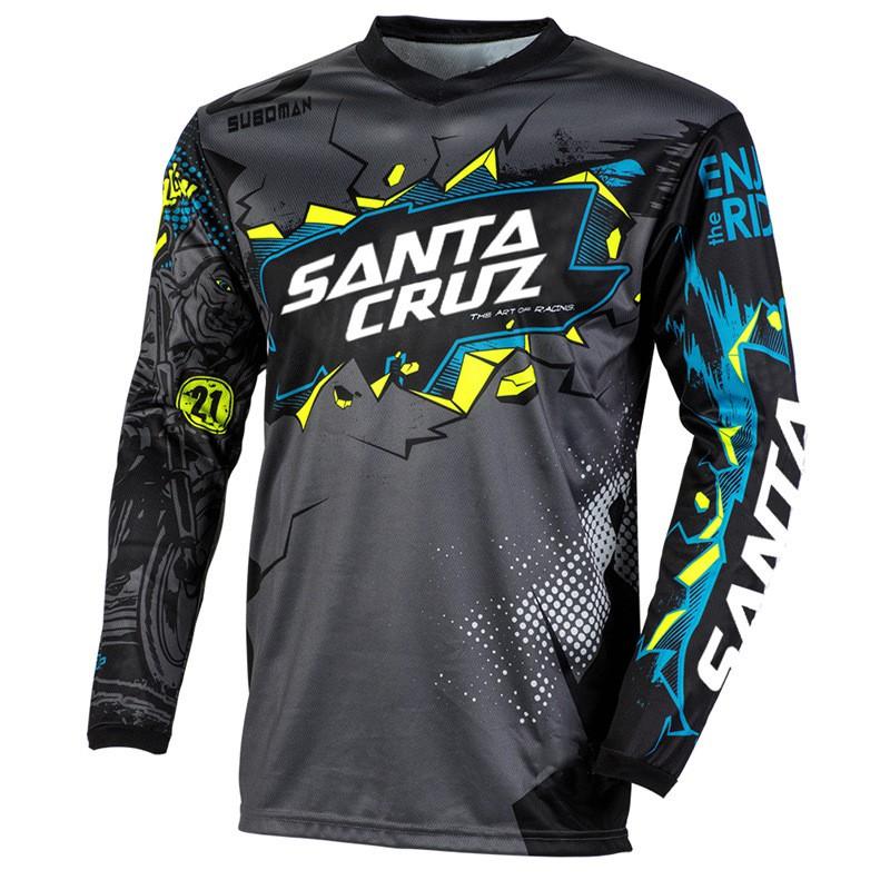 Mens Off-Road Motorcycle Riding Suit Mountain Bike Downhill Jersey Breathable Quick-Dry Cycling Apparel