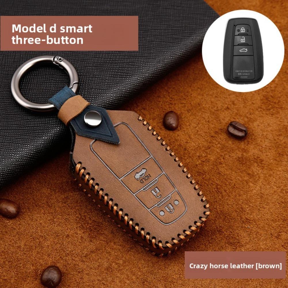 Für Toyota Autoschlüsselhülle Top-Grain Crazy Horse Leder Schlüsselhülle Luxus Schlüsselhülle Premium Schutz