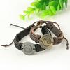 Unisex Eight Diagram Faux Leather Rope Weave Charm Infinity Multilayer Bracelet for Party