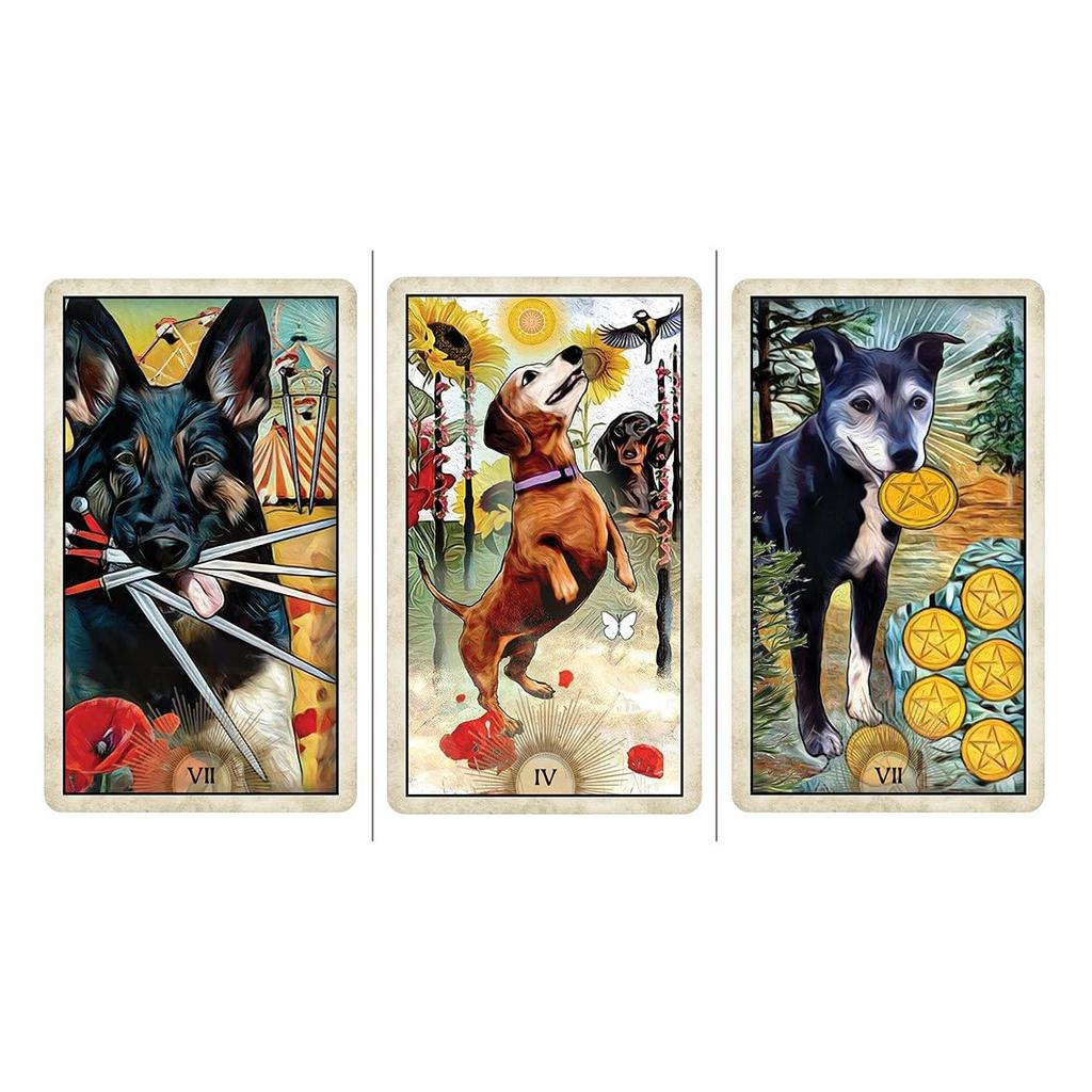 Kancharo 78-Card Tarot Card Set [Wise Dog Tarot] Includes Japanese Tarot Card Instructions & Pouch (Authentic)