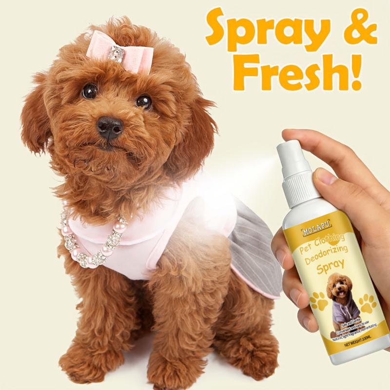 Cat and Dog Clothing Deodorizing Spray—Powerful Odor Remover for Pet Sweaters, Bandanas, and Harnesses—Designed Specifically for Cats and Dogs, Eli