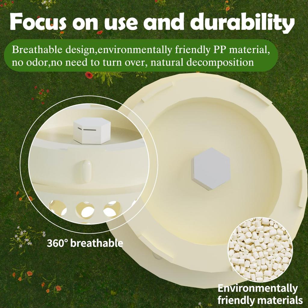 3PCS Underground Worm Farm, Garden Mini Vermicomposting Bin for Outdoor Gardening from Kitchen Food Waste with Holes and Lid