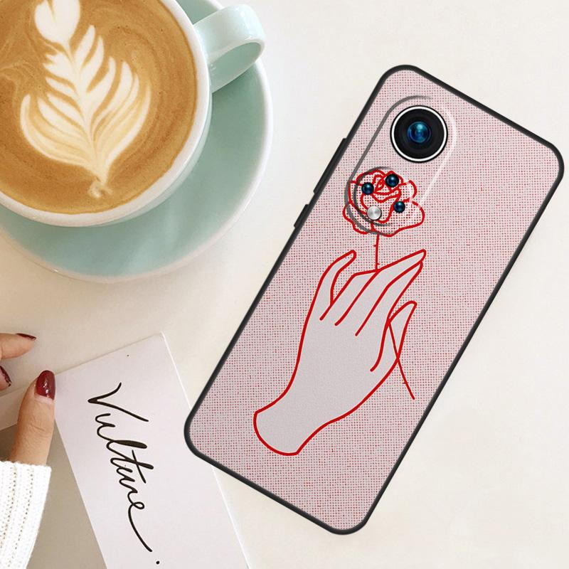 Hand Holding Moon Finger Heart For Honor Magic 8 7 6 Pro Case For Honor 200 400 Lite 90 70 50 X8c X8b X9a X9b X9c X9d Win RT