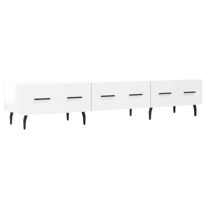 VidaXL TV Stand High Gloss White 150x36x30 Cm Engineered Wood 829166
