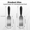 Pack of 2 Small Nonrust Steel Cooking Spatulas Produced with Heat Resistant Grip Ensuring Comfort and Burn Prevention During High Heat Use