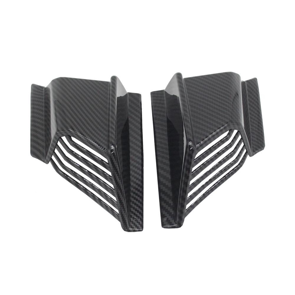 2Pcs Carbon Fiber Look Motorcycle Winglet Aerodynamic Wing Side Fairing Spoilers