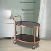 2-Tier Rose Gold Stainless Steel Serving Cart