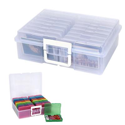 Wi/ Buckle Photo Storage Box Durable PP Transparent