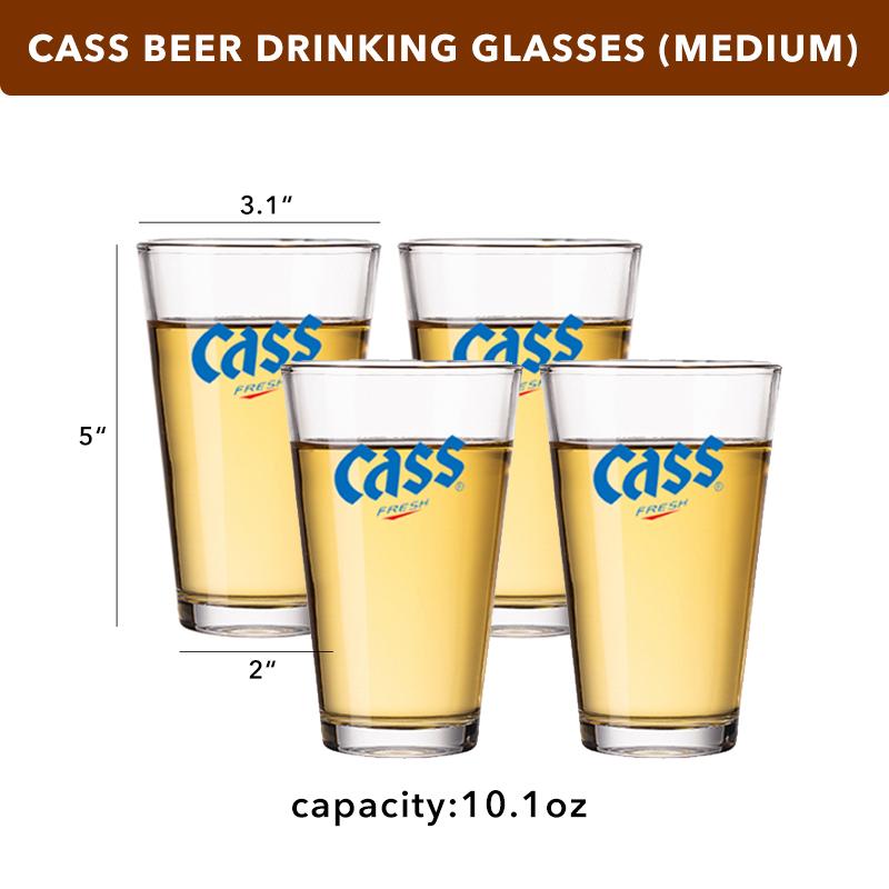 

Cass Beer Glasses Drinking Glasses Pint Glasses Water Glasses Tumblers Design for Cold Beverages Home Parties Mixing Glassware 501-600ml
