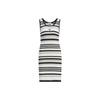 Originals KNIT Dress White Black Grey Women JI7046