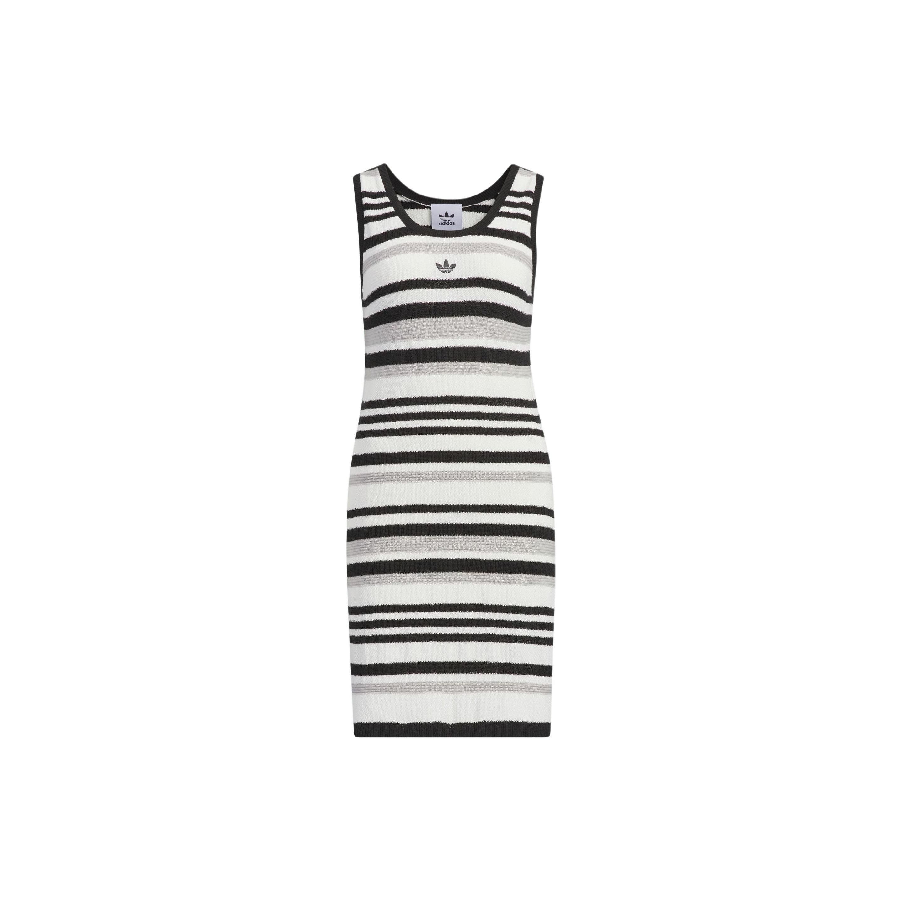 

adidas Originals KNIT Dress White Black Grey Women JI7046 L
