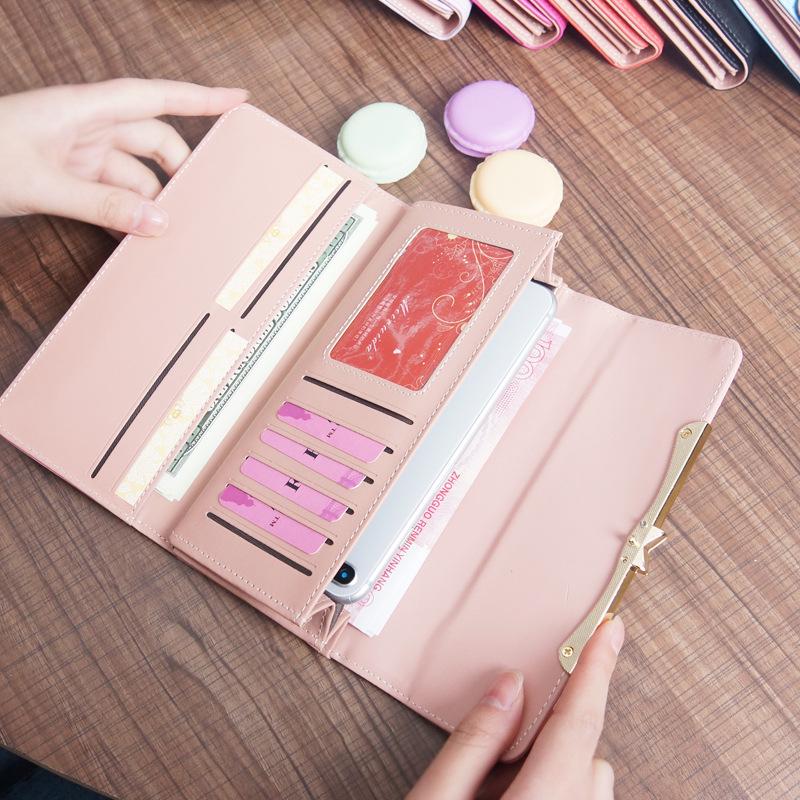 2025 Korean Style Cute Bow Buckle Ladies' Wallet with Rivets