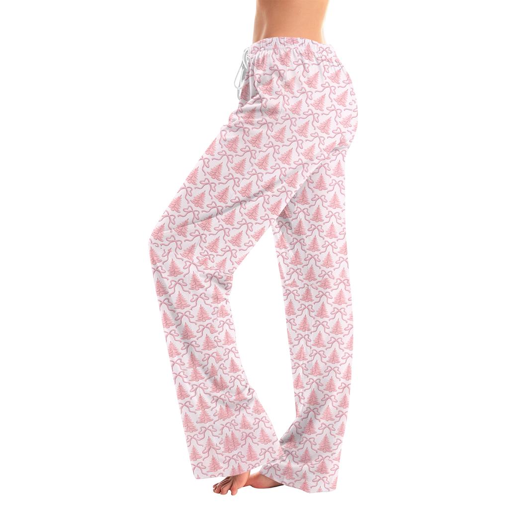 Women's Christmas Print Pajama Pants with Casual Sleep Bottoms
