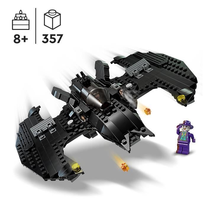LEGO® DC 76265 Batwing : Batman Contre le Joker, Jouet d'Avion Iconique du Film 1989 avec 2 Minifigurines