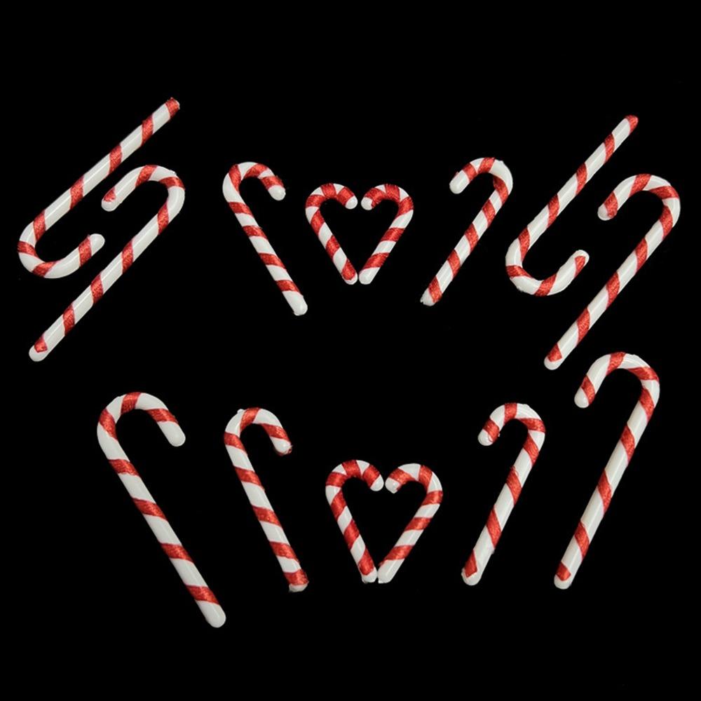 50Pcs DIY Craft Christmas Candy Cane Plastic Hanging Ornaments Christmas Candy Decorations Jewelry Mint Candy Christmas Pendant