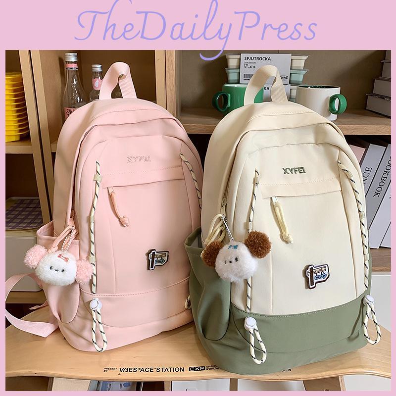 Letter Pattern Xyfet Travel Backpack With Ergonomic Shoulder System Schoolbag