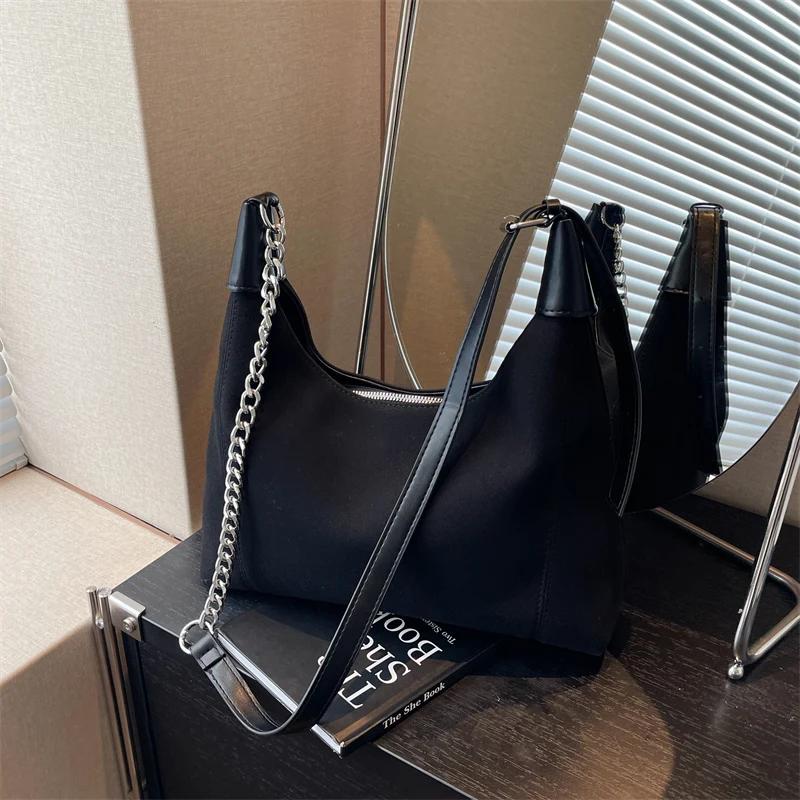 Kvalitní kožený materiál taška přes rameno se zipem jednobarevná všestranná módní crossbody měkká jednoduchá populární taška