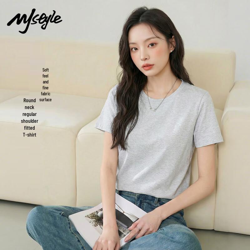 MJ Style Women s Round Neck Short Sleeve T-shirt L