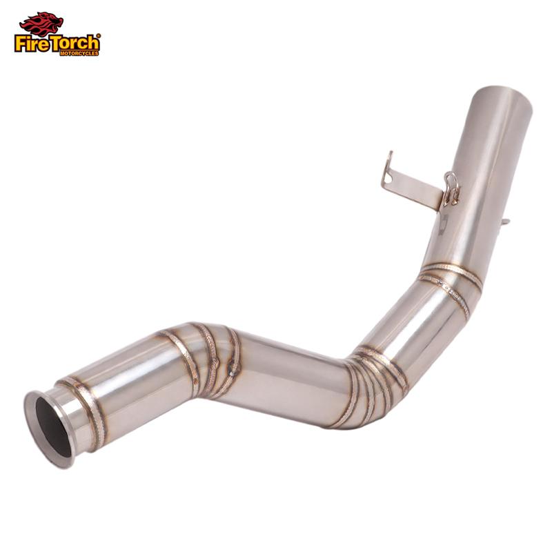Slip On for Ktm Duke 390 250 200 125 Rc390 Rc250 2017-2020 Modified Motorcycle Exhaust Mid Link Pipe Tube Muffler Escape Moto