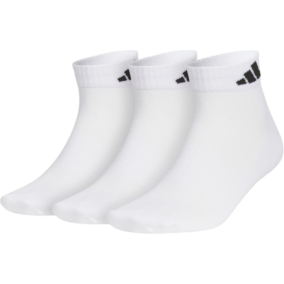 Adidas Ankle Socks Unisex 3 Pack White/Black JC9269 XS
