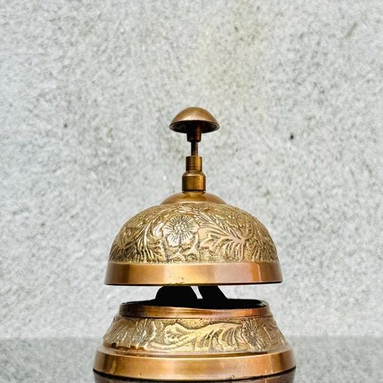 Brass Calling Bell Reception Desk Art Deco Vintage Table Decor Bell Home Decor Birhday Gift