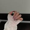 Hot-selling Nail Art, Sweet and Cool Spice Girl Style Pink Leopard Print Cat Eye Long Thin Dog Wear New Year's Leopard Print
