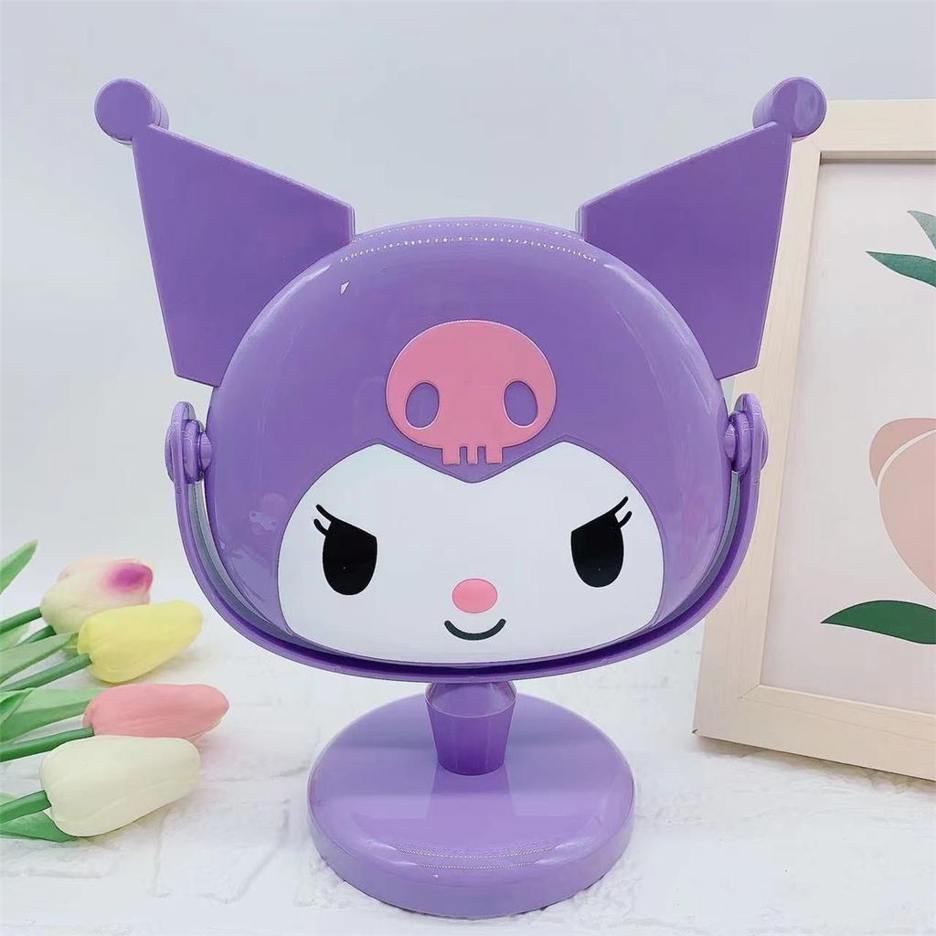 Kawaii cartoon character Kuromi girl makeup mirror desktop cute dressing mirror cute creative styling makeup mirror