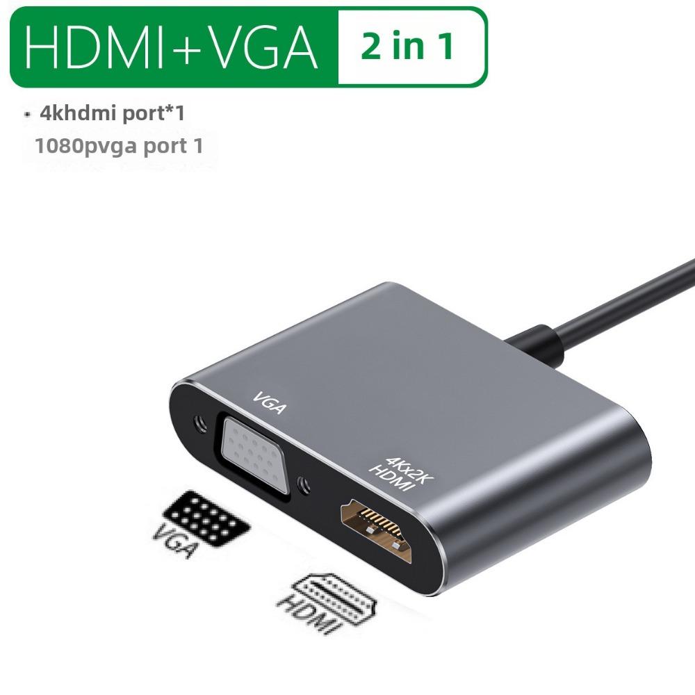 5-in-1 Type-C Docking Station USB-C Hub Gigabit Ethernet 4K HDMI Adapter for Laptop