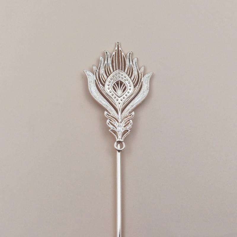 10 Pieces Alloy Phoenix Feather Welding 163*3.3Mm Iron Hair Stick Diy Jewelry Accessories