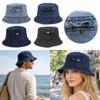 Cotton Denim Bucket Hat Sun Protection Panama Hat Fashion Fisherman Hat Fishing