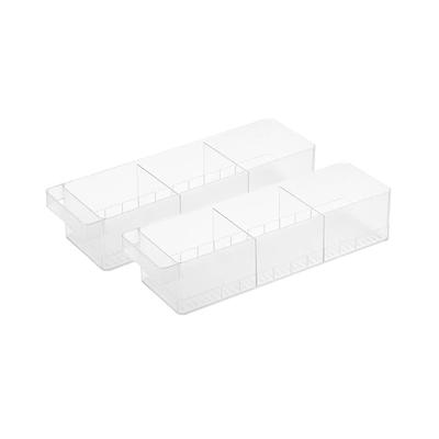 Yamazaki Kühlschrank-Aufbewahrungsboxen mit Trennwänden und 5762 x 2 (Satz 2) Griffe, Weiß,