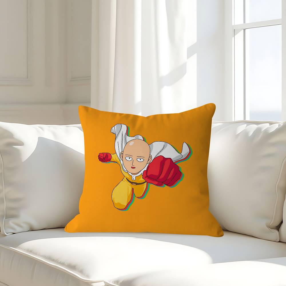 Аниме Наволочка О-One-Punch-Man Съемная Моющаяся Наволочка – Всесезонный Мягкий Лен 16x16Inch