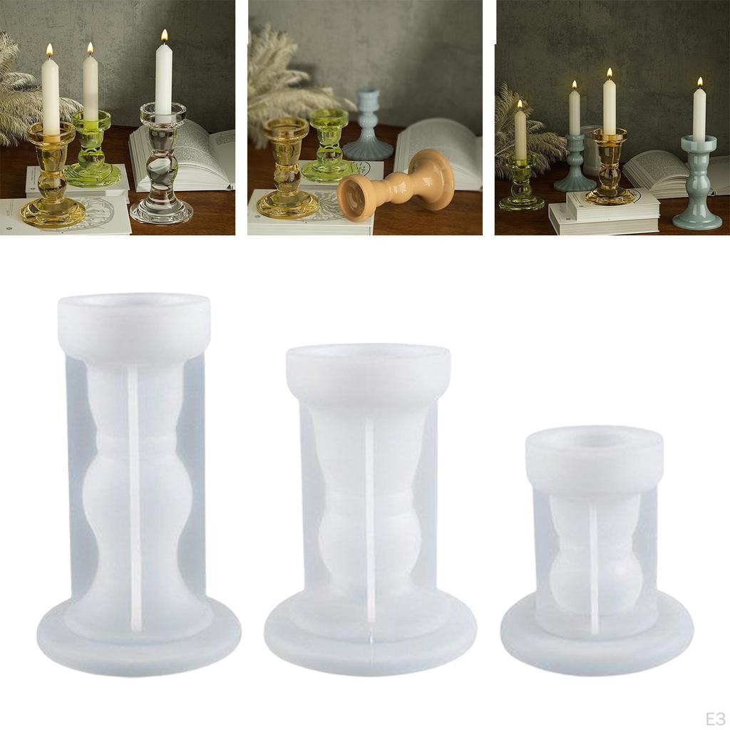 3D Silicone Holder Epoxy Resin Handmade Reusable for Pillar Crafts Making Rack Accessories