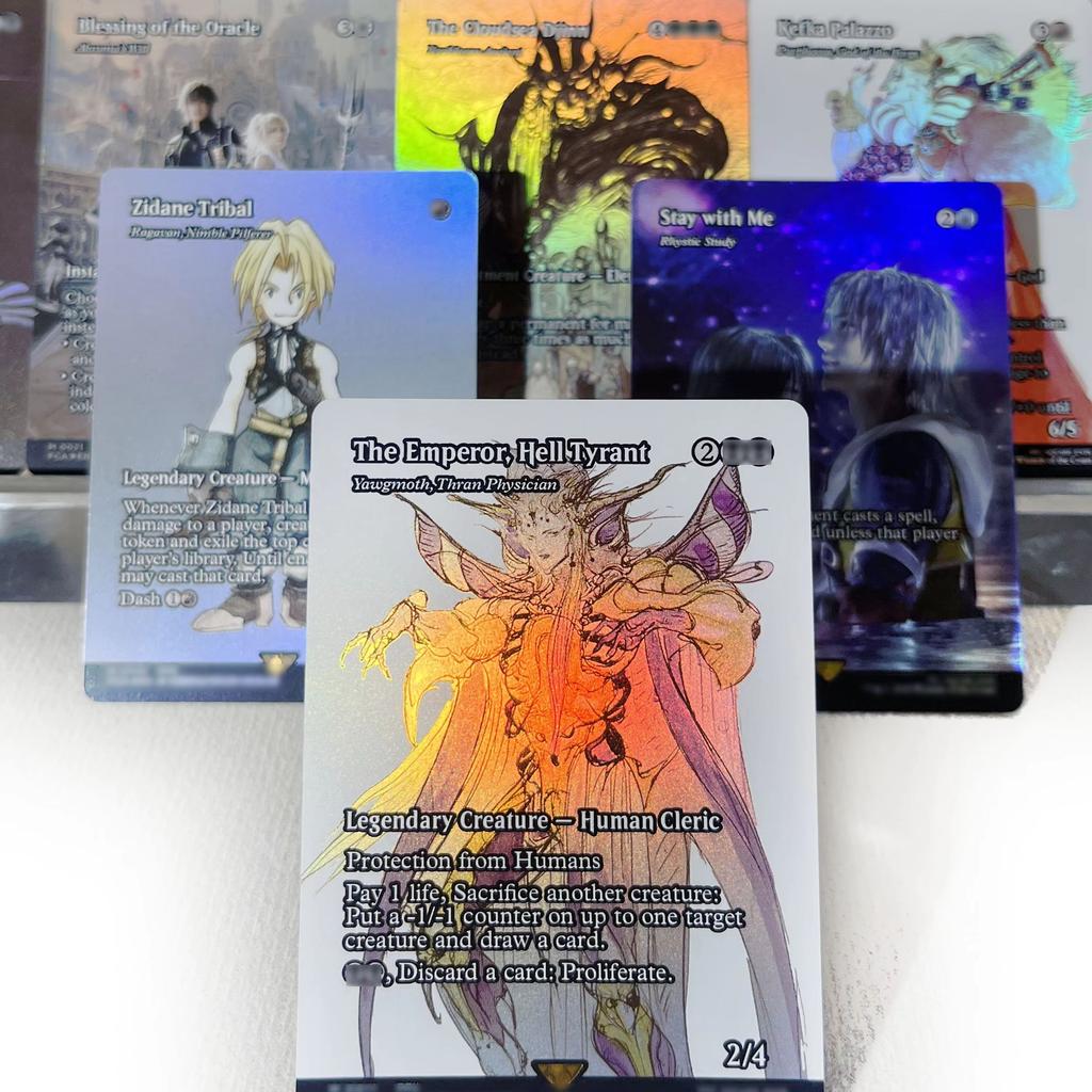 FCA FIN FIC PIP LTR FOIL4-002 Magical Cards Ancient Copper Dragon Tcg Proxy Traveling Chocobo Celes, Rune Knight Gathering