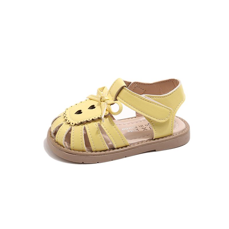 

Children s Steps Butterfly Knot Sandals Summer New Style Girls Versatile Hollow Princess Shoes Korean Version Baby Shoes 21 жёлтый