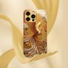 The new gold phoenix-winged electroplated glass phone case suitable for iPhone 17 16 15 14 13 12 11 and other models.