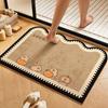 Anti Slip Puppy Absorbent Mat Cartoon Animal Door Mat Stain-resistant Bathroom Mat  Laundry Room