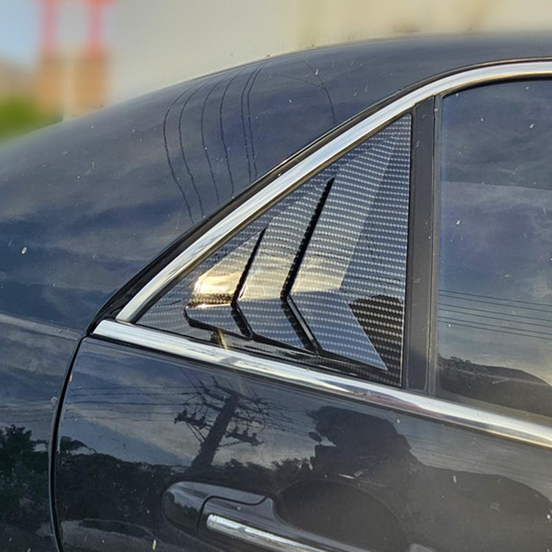 Für Honda Accord 7. Limousine 2003-2007 Auto Heckklappen-Jalousie Seitenfenster-Rollladenabdeckung Zierleiste Aufkleber Lüftungsschaufel ABS Karbonfaser-Stil