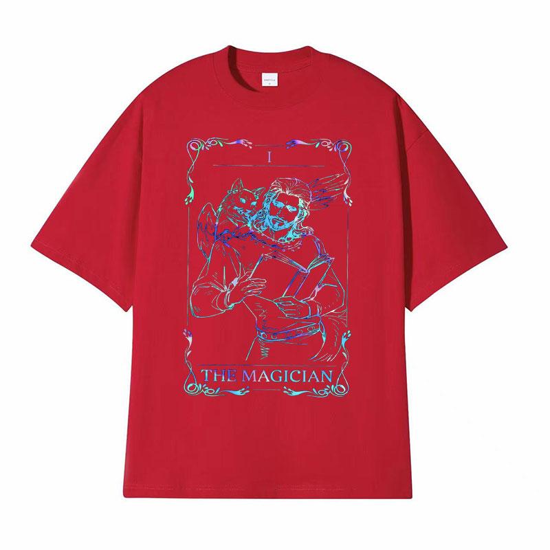 

Gortash Limited Gale Baldurs G 3 Vintage T Shirt Gale Dinner Cat Book Short Sleeve Tshirt Men Women Fashion Gothic Tshirts Y2k S