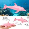 Marine Animal Simulation Model Figures: Shark, Dolphin, Hammerhead, Crab, Squid, Starfish for Kids' Education