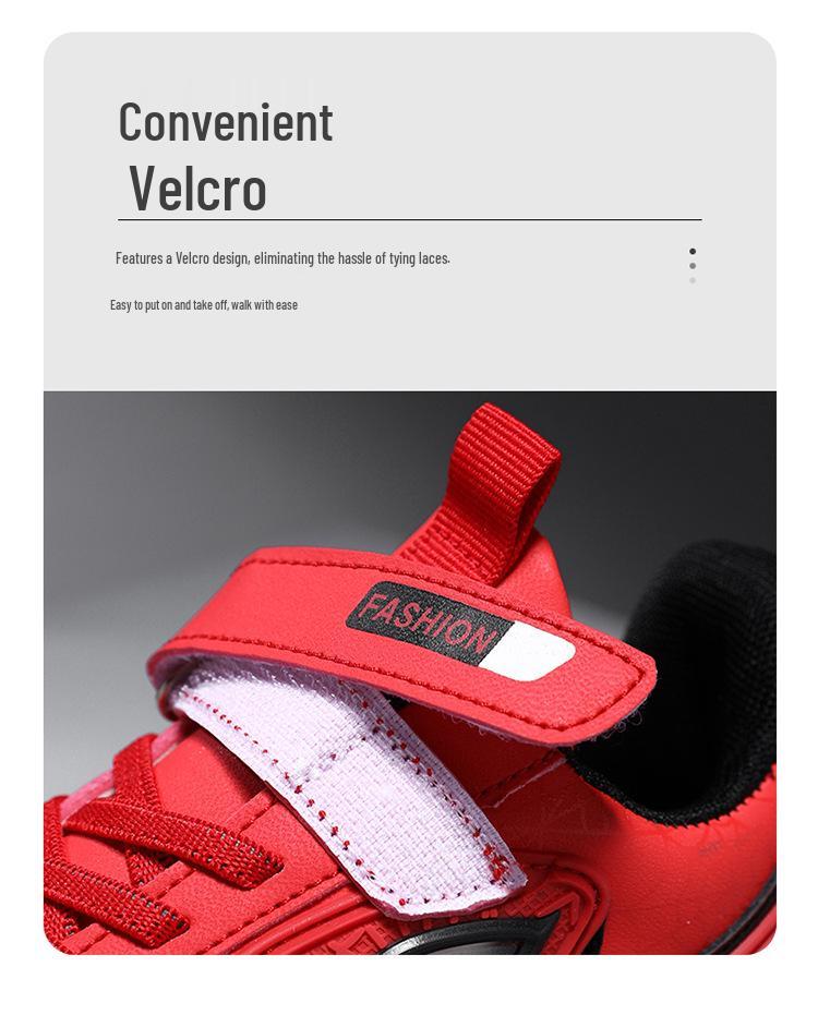 Boys' Leather Running Shoes - Spring/Autumn, Durable, Lightweight for Primary School Students