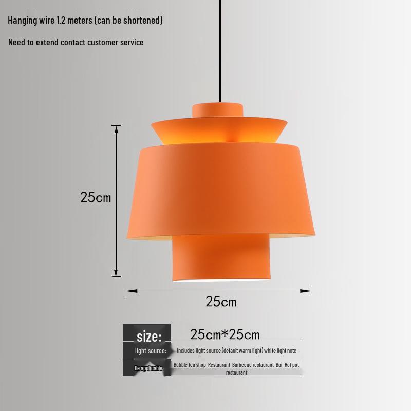 Orange Nordic Industrial Pendant Light for Restaurants & Bars