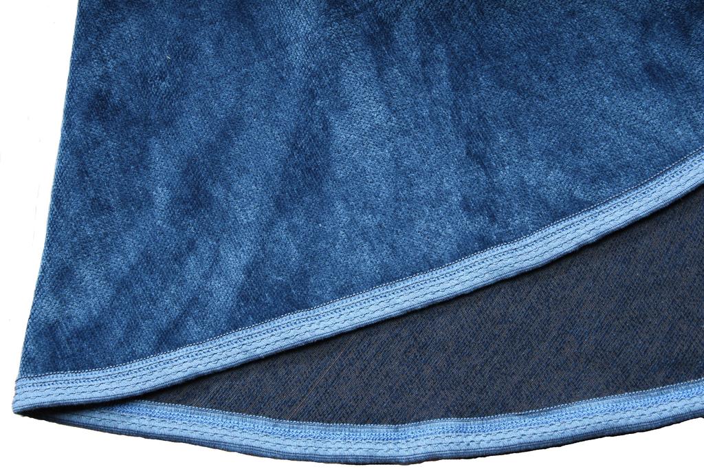 Falda de Mesa Camilla Redonda de Chenilla "Texna" – Efecto Aterciopelado - Altura 75 cm – Fabricado en España